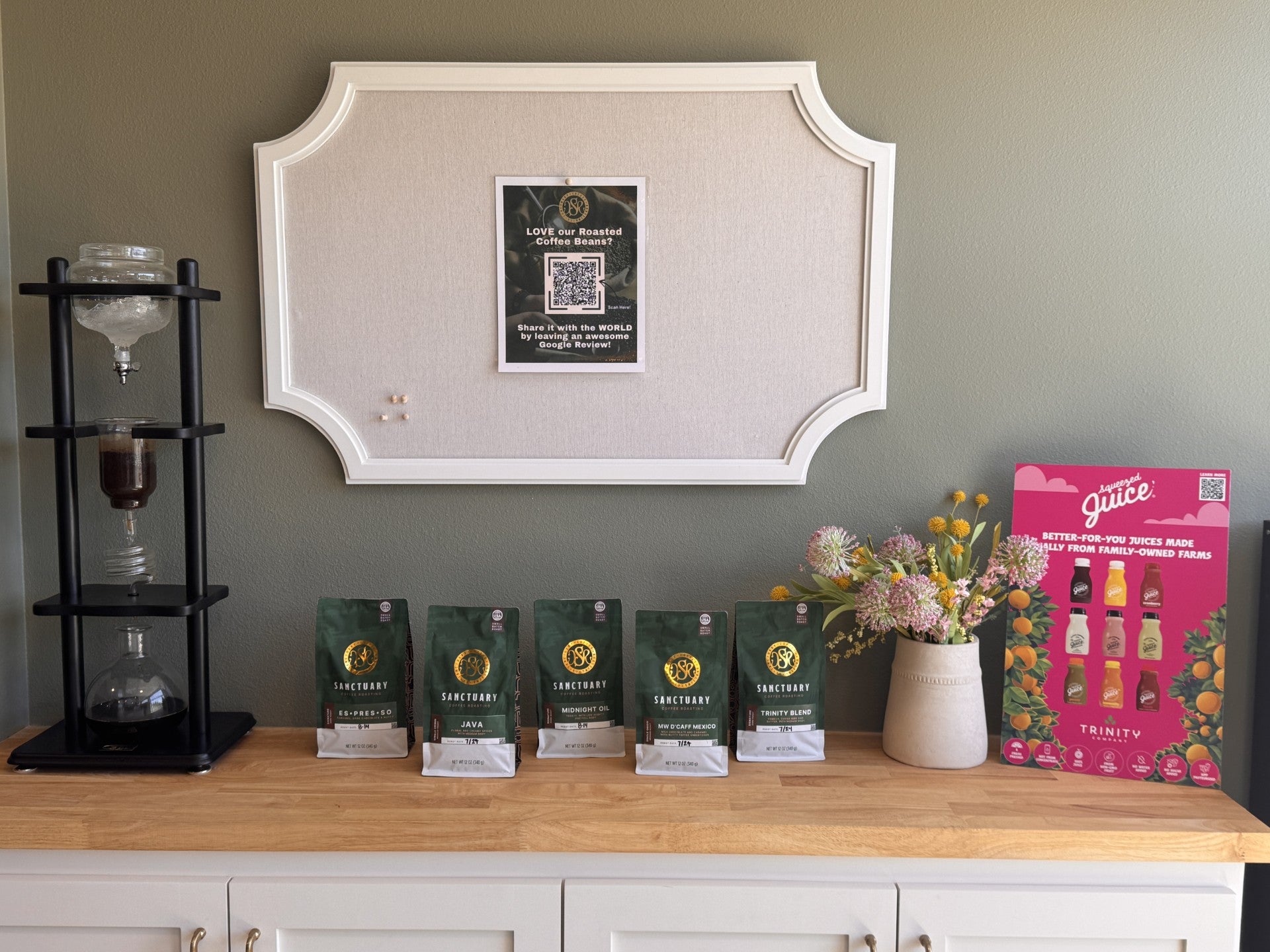Coffee bags at Sanctuary Coffee Refuge