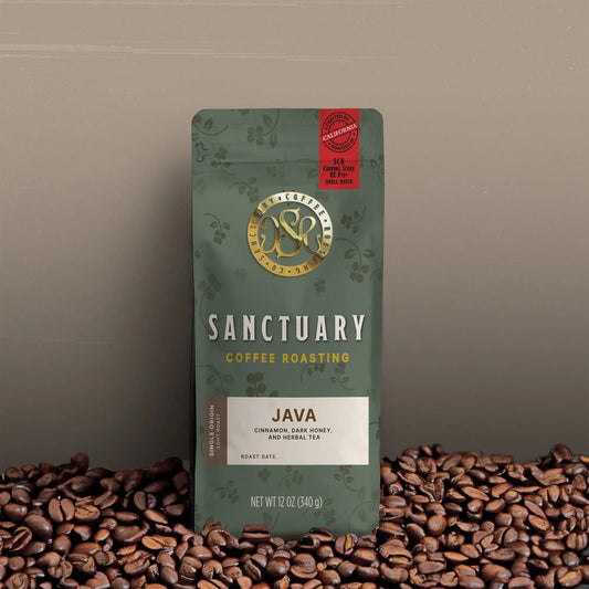 Indonesian Java Single Origin coffee beans by Sanctuary Roasting – earthy, smooth, full body